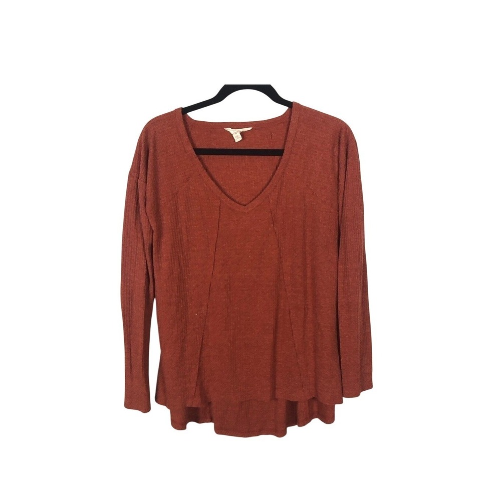 Sun and shadow‎ women's burnt orange sweater  V-neck size medium